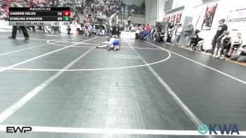 49 lbs Consi Of 4 - Cambrie Kelso, Tiger Trained Wrestling vs Sterling Stratton, Bristow Elementary Wrestling Club