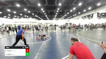 46 lbs Consolation - Kashton Kaylor, Team Aggression vs Isaiah Lopez, Black Fox Wrestling Academy