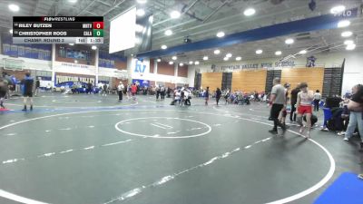 120 lbs Champ. Round 3 - Christopher Roos, Calabasas vs Riley Butzen, Mountain View (Mesa) High School