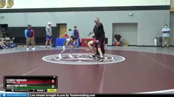 71 lbs Quarters & 1st Wb (16 Team) - Corey Brown, Maryland vs Brylynn Brite, CO Blue