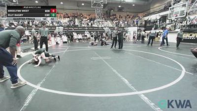 55 lbs Quarterfinal - Breelynn West, Midwest City Bombers Youth Wrestling Club vs Elly Bagby, D3 Wrestling Cluib