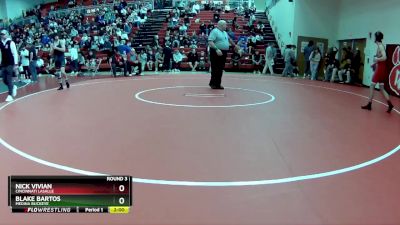 132 lbs Round 3 - Blake Bartos, Medina Buckeye vs Nick Vivian, Cincinnati LaSalle