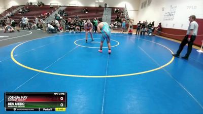 285 lbs 5th Place Match - Joshua May, Natrona County vs Ben Niedo, Wyoming Indian