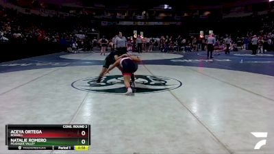 Girls 132 lbs Cons. Round 2 - Aceya Ortega, Roswell vs Natalie Romero, Pojoaque Valley