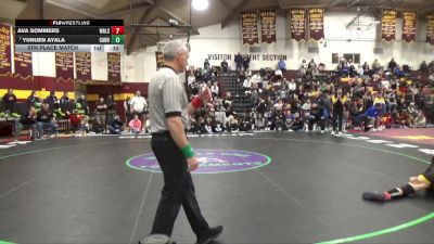 125 lbs 5th Place Match - Ava Sommers, Walsh Jesuit vs Yunuen Ayala, Canon-McMillan