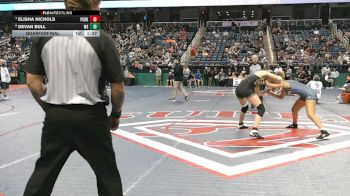 8A - 152 lbs Quarterfinal - Elisha Nichols, Panther Creek vs Devan Bull, West Forsyth High School
