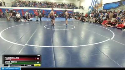 145 lbs Cons. Round 2 - Mason Faling, Lewiston vs Cauis Tebee, Timberlake