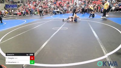 100 lbs Consi Of 4 - Timothy Siegler, Bartlesville Wrestling Club vs Payton Brashers, Gentry Youth Wrestling