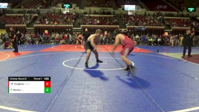 250 lbs Champ. Round 2 - Riley Hughes, Natrona Colts Wrestling Club vs Tayden Norby, Team Champs