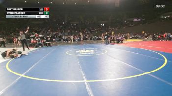 6A Boys 132 lbs Cons. Round 2 - Billy Bruner, Sandy Boys vs Evan Lybarger, Mountainside Boys