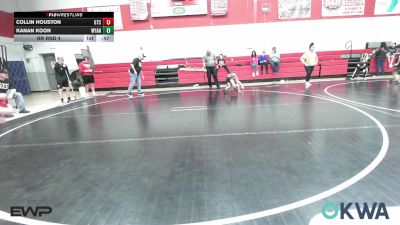 61 lbs Rr Rnd 4 - Collin Houston, Grove Takedown Club vs Kanan Koon, Wyandotte Youth Wrestling