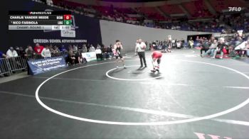 6A Boys 126 lbs Champ. Round 1 - Nico Farinola, Lincoln Boys vs Charlie Vander Meide, McMinnville Boys