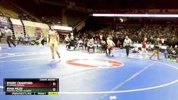 150 Class 1 lbs Champ. Round 1 - Emory Crawford, El Dorado Springs vs Ryan Miles, Missouri Military Academy