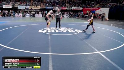 135 lbs Quarterfinal - Sean Mokiyuk, Savoonga High School vs Jaxson Young, Nikiski High School