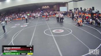 Girls 152 lbs 1st Place Match - Zamaria Hemingway, Loris Girls vs Bianca Connell, Mauldin Girls