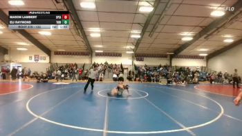 132 lbs Cons. Round 4 - Eli Raymond, Tongue River vs Mason Lambert, Spearfish