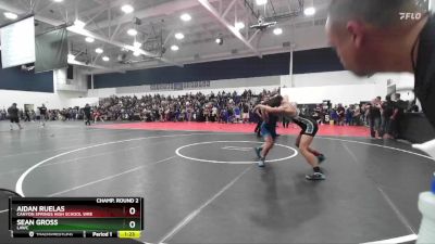 138 lbs Champ. Round 2 - Aidan Ruelas, Canyon Springs High School Wre vs Sean Gross, LAWC