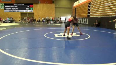 157 lbs 5th Place Match - Degan Morlan, Moorpark College vs Marvin Morton, Palomar College