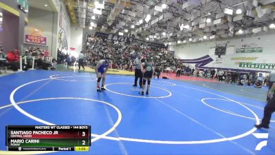 144 Boys Semifinal - Mario Carini, Poway vs Santiago Pacheco Jr, Central Union