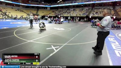 150 Class 1 lbs Quarterfinal - Kaleb Jestes, Maysville vs Justus Martin, Father Tolton Regional Catholic