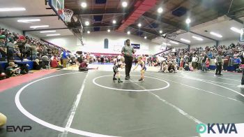 46 lbs Round Of 16 - Ryder Aguilar, Newkirk Takedown Club vs Rhett Jenkins, Beggs Youth Wrestling Program