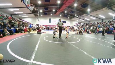 46 lbs Round Of 16 - Ryder Aguilar, Newkirk Takedown Club vs Rhett Jenkins, Beggs Youth Wrestling Program