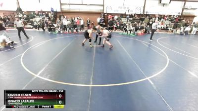 210 lbs Cons. Semi - Ignacio Lazalde, Team Prestige vs Kavrick Olsen, Total Domination Wrestling Club