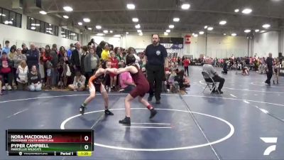 76 lbs Champ. Round 1 - Nora MacDonald, Menominee Youth Wrestling vs Pyper Campbell, Marcellus Wildcats
