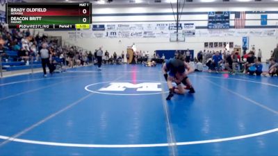 120 lbs 1st Place Match - Deacon Britt, Pawnee vs Brady Oldfield, Newkirk