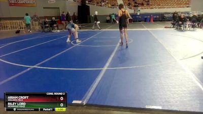 D2-106 lbs Cons. Round 2 - Riley Lord, Ironwood Ridge vs Ariam Croft, Williams Field