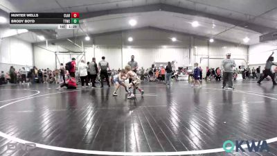 55 lbs Rr Rnd 3 - Hunter Wells, Claremore Wrestling Club vs Brody Boyd, Team Tulsa Wrestling Club