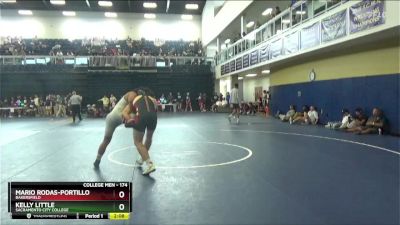 174 lbs Champ. Round 1 - Mario Rodas-Portillo, Bakersfield vs Kelly Little, Sacramento City College