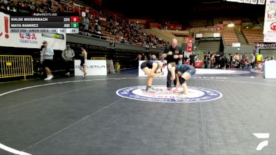 Junior Girls - 140 lbs Cons. Semis - Maya Ramirez, John Glenn High School Wrestling vs Khloe Meisenbach, South San Francisco Gator WC
