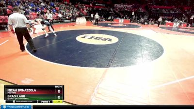 1A 144 lbs Cons. Round 2 - Micah Spinazzola, Peotone vs Bradi Lahr, Quincy (Notre Dame)