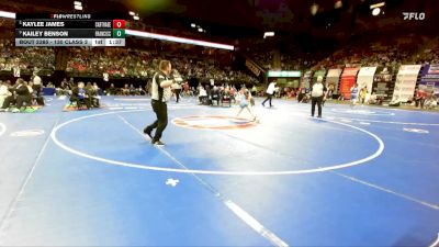 130 Class 2 lbs 1st Place Match - Kaylee James, Carthage vs Kailey Benson, Francis Howell Central