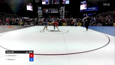 138 lbs Rnd Of 128 - Aiden Simmons, CA vs Zachary Stewart, IL