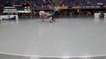 149 lbs Finals (2 Team) - Owen Adlfinger, Cornell College vs Carson Fettig, Wabash
