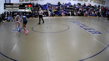 124 lbs Quarterfinal - Aariona Strader, Pine-Richland Hs vs Isabella Stewart, Burrell Hs