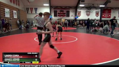 3 lbs Cons. Round 1 - Landen O`Shea, Keokuk Kids Wrestling Club vs Kinnick Lerner, New London Tiger Cubs