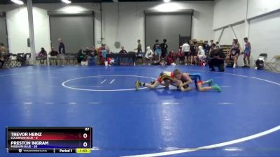 87 lbs Placement Matches (8 Team) - Trevor Heinz, Colorado Blue vs Preston Ingram, Missouri Blue