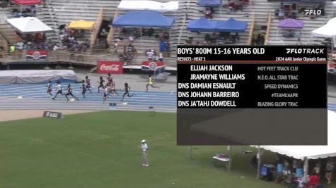 Youth Boys' 800m, Finals 4 - Age 15-16