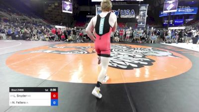 150 lbs Rnd Of 32 - Lane Snyder, MO vs Nolan Fellers, IA