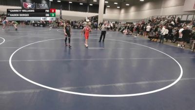 110 lbs Cons. Sub-semis - Garrett Williams, Pinnacle Wrestling Club vs Kaden Sergio, Sebolt Wrestling Academy