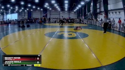 72 lbs Rd# 8- 12:30pm Saturday Final Pool - Jackson Beegle, PA Silver vs Beckett Moyer, Iowa Black