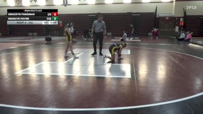 103 lbs 1st Place Match - Graceyn Fangman, Center Point-Urbana Girls vs Madilyn Payne, Starmont Girls