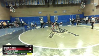 135lbs Quarterfinal - Makyla Bolinger, Emerald Ridge (Girls) vs Evelyn Phillips, Republic-Curlew (Girls)