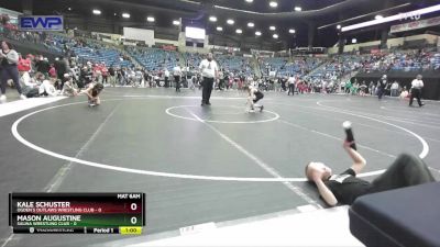 80 lbs Cons. Round 1 - Kale Schuster, Ogden`s Outlaws Wrestling Club vs Mason Augustine, Salina Wrestling Club