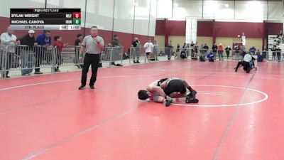 132 lbs 5th Place - Dylan Wright, Milford MA vs Michael Canova, Iron Faith