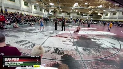 95 lbs Champ. Round 1 - Jaxon George, Watford City Wolves vs Dominick Urdiales, Gering Wrestling Club