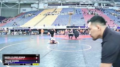 109 lbs Quarters & 1st Wb (16 Team) - Tehani Soares, Indiana Tech vs Nayeli Flores Roque, Eastern Oregon University